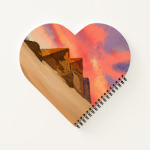 Libreta espiral corazón paisaje pirámides egipto
