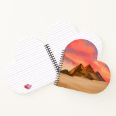 Carnet Libreta espiral corazón  paisaje pirámides egipto (Intérieur)