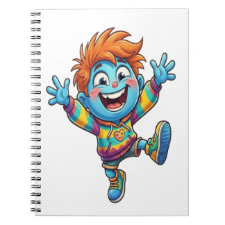 Carnet Libreta Inspiradora Niño Azul Feliz