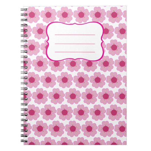 Carnet Libreta Pink Flor  (Devant)