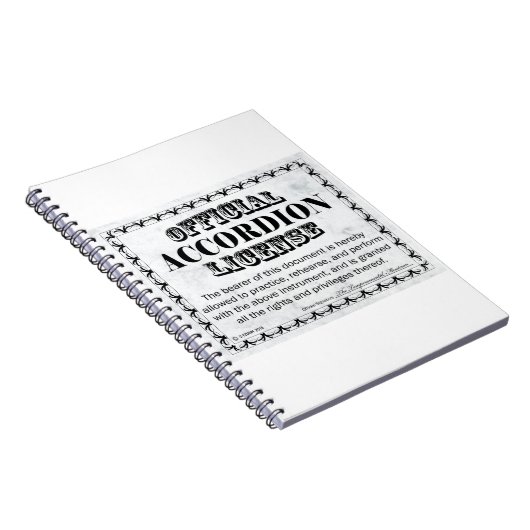 Carnet Licence Accordéon (Côté Droit)