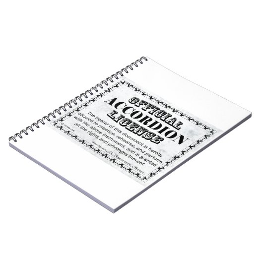 Carnet Licence Accordéon (Côté gauche)