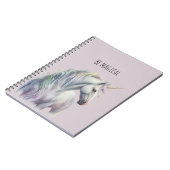 Carnet Licorne à corne d'or blanche magique (Côté gauche)