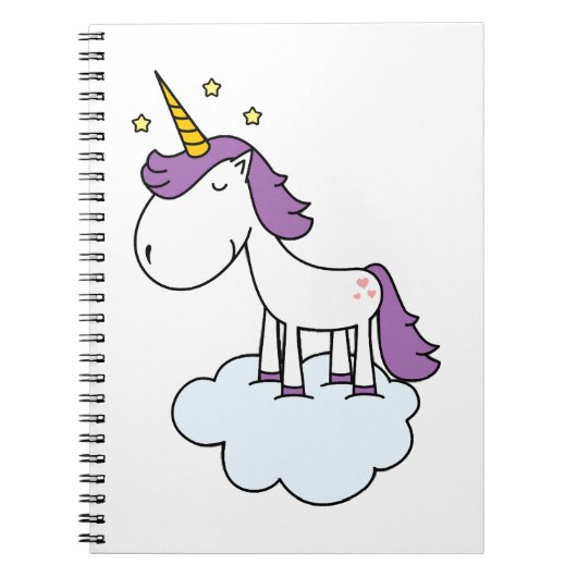 Carnet licorne adorable (Devant)