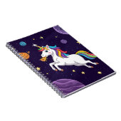 Carnet Licorne aimant la pizza dans l'espace – Fantaisie (Côté Droit)