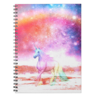 Carnet licorne arc-en-ciel