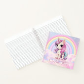 Carnet Licorne Arc-en-Ciel Mignonne Personnalisée Rentrée (Intérieur)