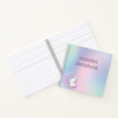 Carnet Licorne Arc-en-Ciel Pastel Personnalisée (Intérieur)
