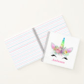Carnet Licorne Arc-en-Ciel Personnalisée (Intérieur)
