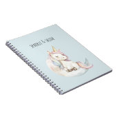 Carnet Licorne Bleue sur Nuage (Côté Droit)