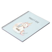Carnet Licorne Bleue sur Nuage (Côté gauche)