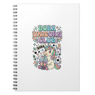 Carnet Licorne Boba Licorne Club Kawaii Typographie Desig