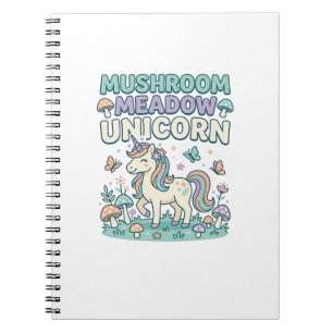 Carnet Licorne Champignon Prairie Licorne T-Shirt Mode De