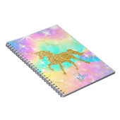 Carnet licorne couleurs pastel  (Côté Droit)