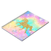 Carnet licorne couleurs pastel  (Côté gauche)