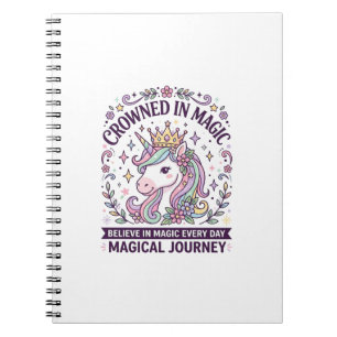 Carnet Licorne Couronnée en Typographie Gras Graphique T