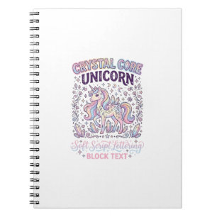 Carnet Licorne Crystal Core Licorne Adorable Vector Desig