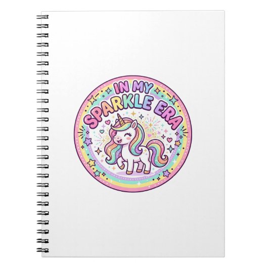 Carnet Licorne Dans Mon Ère Étincelante Impression Drôle (Devant)