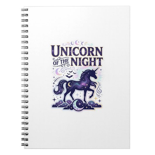 Carnet Licorne de la conception graphique de nuit Zazzle (Devant)