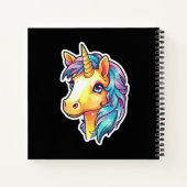 Carnet Licorne de Poney Jaune Mignon Kawaii (Dos)