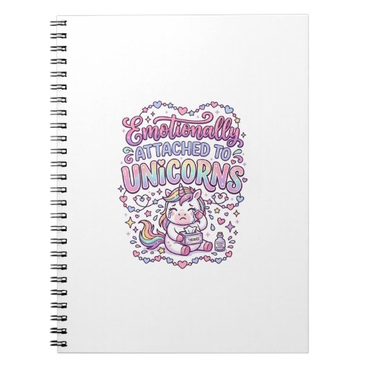 Carnet Licorne émotionnellement attachée aux originaux de (Devant)
