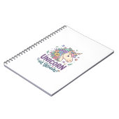 Carnet Licorne en fleurs, typographie gras, impression à  (Côté gauche)