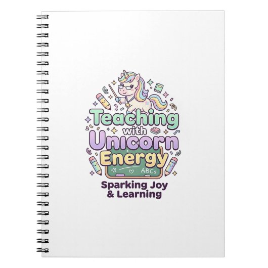 Carnet Licorne Enseignement avec Licorne Énergie Gras Typ (Devant)