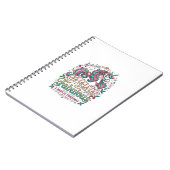 Carnet Licorne Fa La La La Fabuleux Fond Blanc Mignon (Côté gauche)