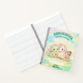 Carnet Licorne Fée Dragon Arc-en-Ciel École Cyan Or (Intérieur)