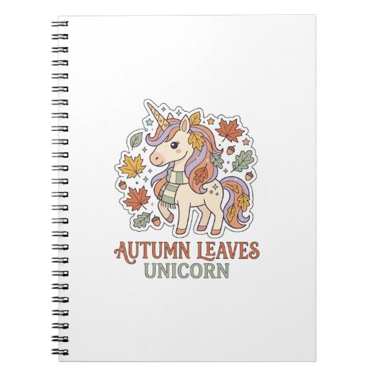 Carnet Licorne Feuilles D'automne Licorne Conception Grap (Devant)