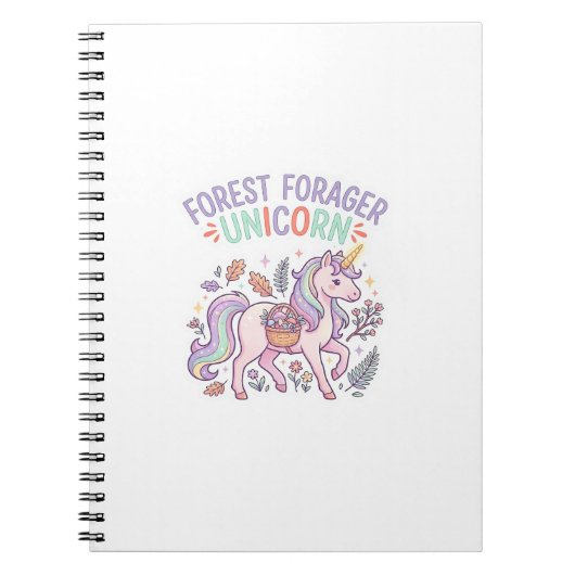 Carnet Licorne Forest Forager Licorne Conception Graphiqu (Devant)
