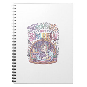 Carnet Licorne Introvertie mais Originale Blanche Étincel