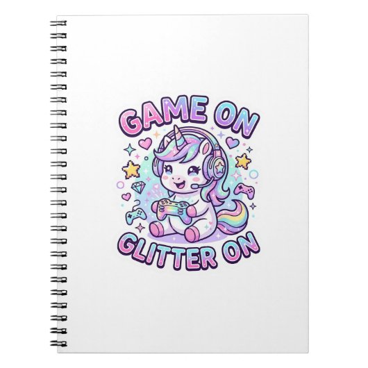 Carnet Licorne Jeu Sur Paillettes Sur Graphisme Merch De (Devant)
