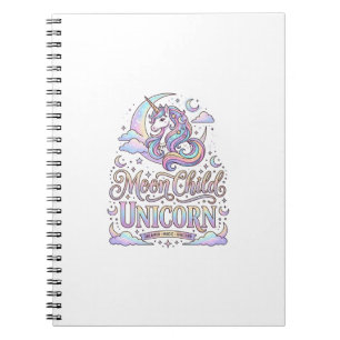 Carnet Licorne Lune Enfant Licorne Conception Originale Z