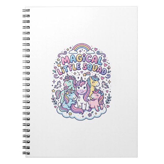 Carnet Licorne Magical Little Squad Conception Graphique  (Devant)