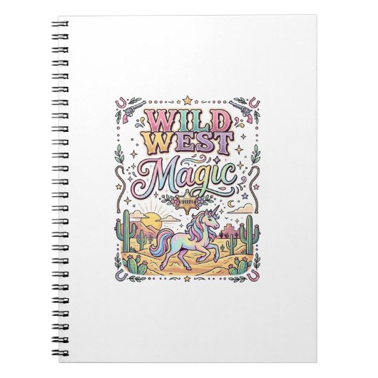 Carnet Licorne Magie Far West Original (Devant)