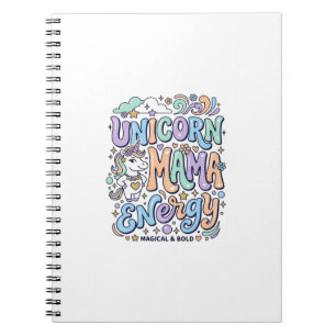 Carnet Licorne Maman Énergie Kawaii Dessin Vectoriel_1