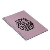 Carnet Licorne Mauve Lavande Reste Sauvage (Côté Droit)