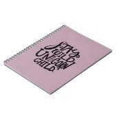 Carnet Licorne Mauve Lavande Reste Sauvage (Côté gauche)