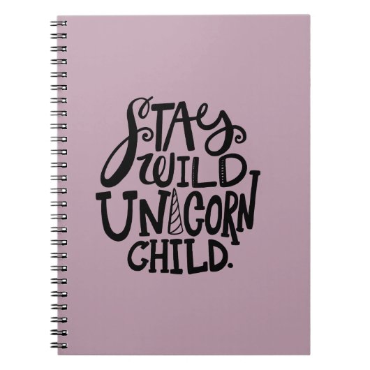 Carnet Licorne Mauve Lavande Reste Sauvage (Devant)