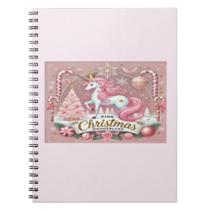 Carnet Licorne Merveilleux Noël Rose