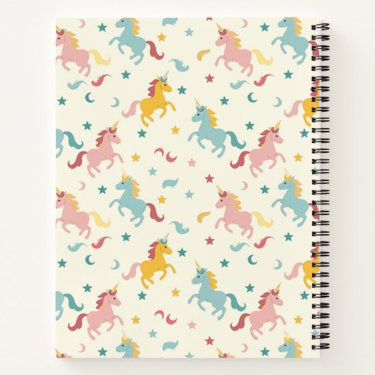 Carnet Licorne mignonne (Dos)