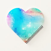 Carnet Licorne mignonne monogramme arc-en-ciel pailleté r (Dos)