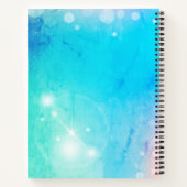 Carnet Licorne mignonne monogramme arc-en-ciel pailleté r (Dos)