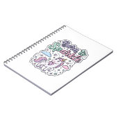Carnet Licorne née pour briller Graphisme Merch Desig (Côté gauche)