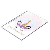 Carnet Licorne Personnalisé (Côté gauche)