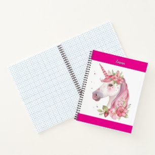 Carnet licorne & personnalisez votre nom