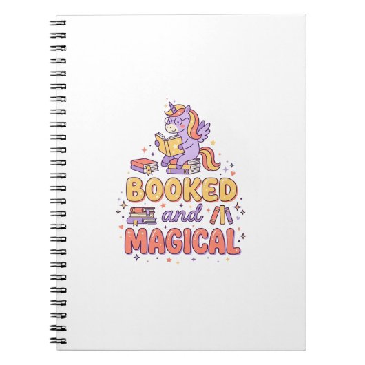 Carnet Licorne Réservée et Impression Magique Prête Fond (Devant)