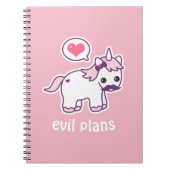Carnet Licorne rose de moustache (Devant)