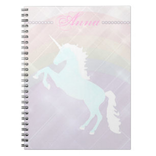 Carnet Licorne rose faetastique personnaliser